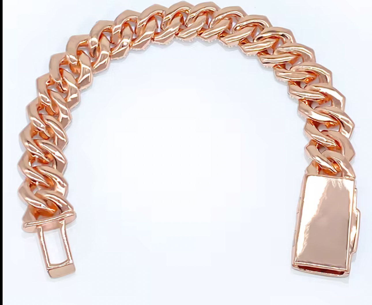 Rosé royal cuban bracelet