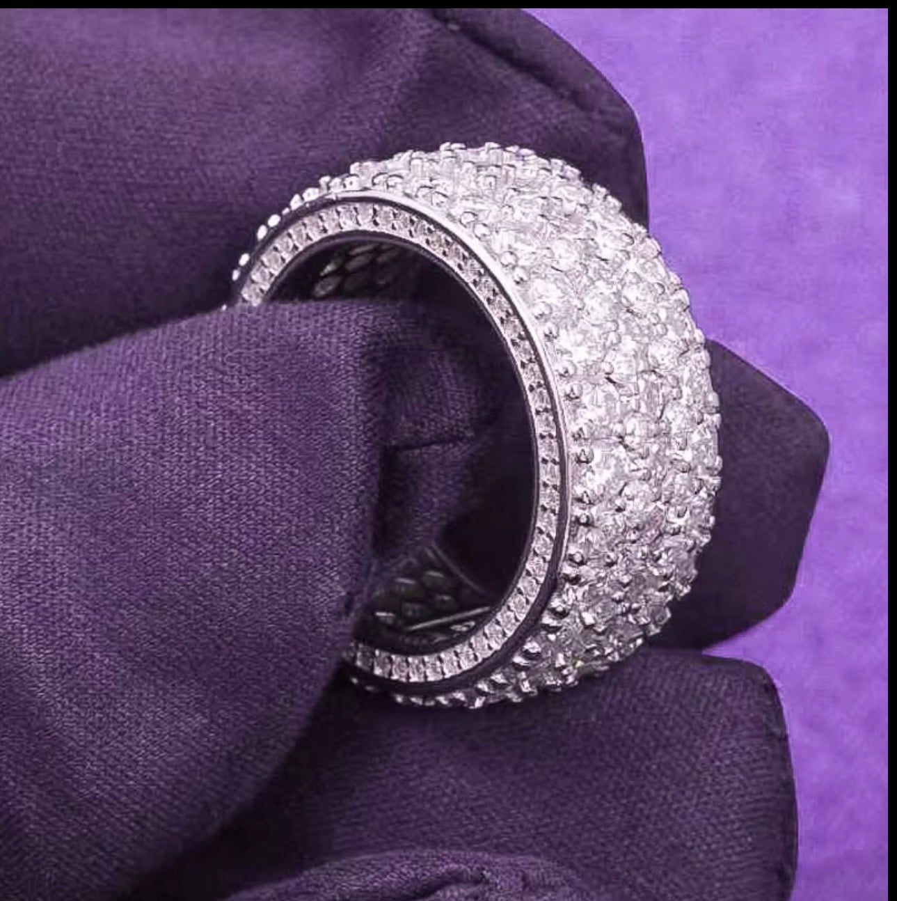 925 Silver Gold Plated Moissanite Rings