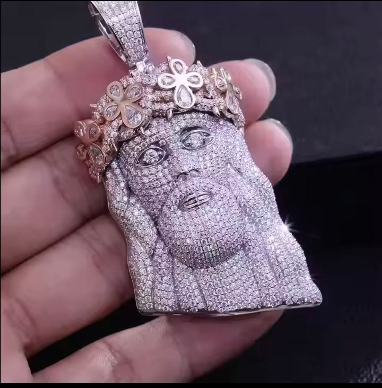 925 Silver Gold Plated Moissanite Pendants