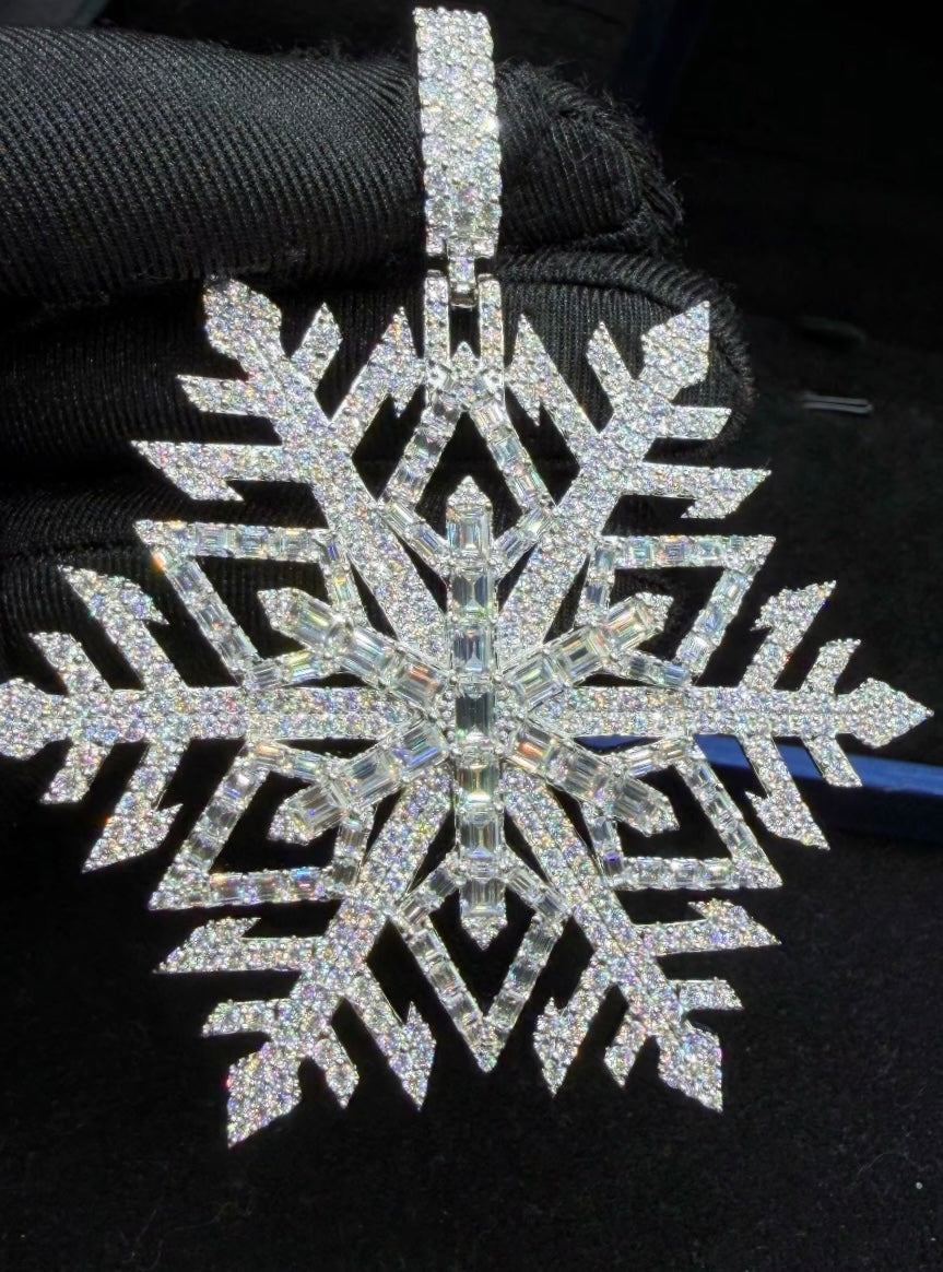 Forever frozen snow flake pendant     (pendant only ,chain sold separately )