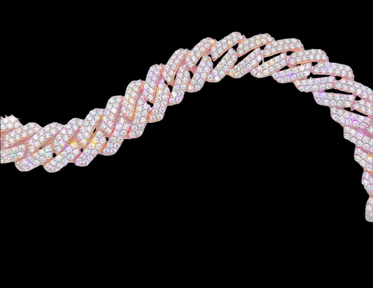 Rosé royal cuban bracelet