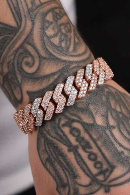 Daily dripping 💧 2 row 8mm two tone Cuban bracelet