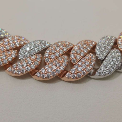 Two tone zone 10mm Cuban chain